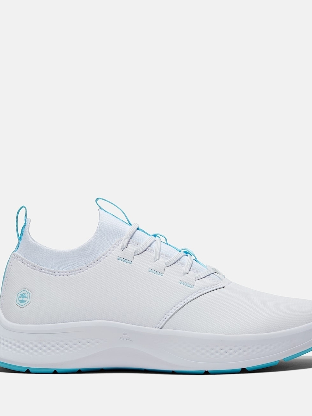 Timberland Women's White Athletic Sneakers with Teal Accents